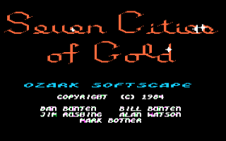 Seven Cities of Gold Title Screen